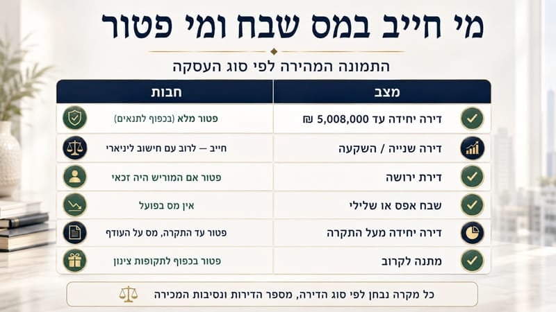 מי חייב במס שבח ולמי יש פטור - עורכת דין מור עדה משרד עורכי דין למקרקעין