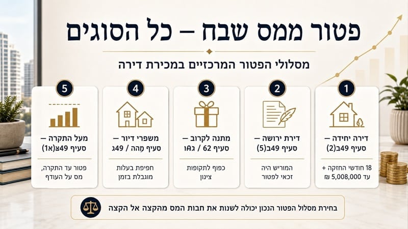 למי יש פטור ממש שבח - עורכת דין מור עדה מתמחה במקרקעין